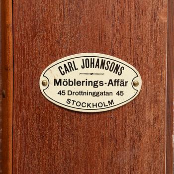 A mahogny veneered art noveau archive cabinet, early 20th Century.