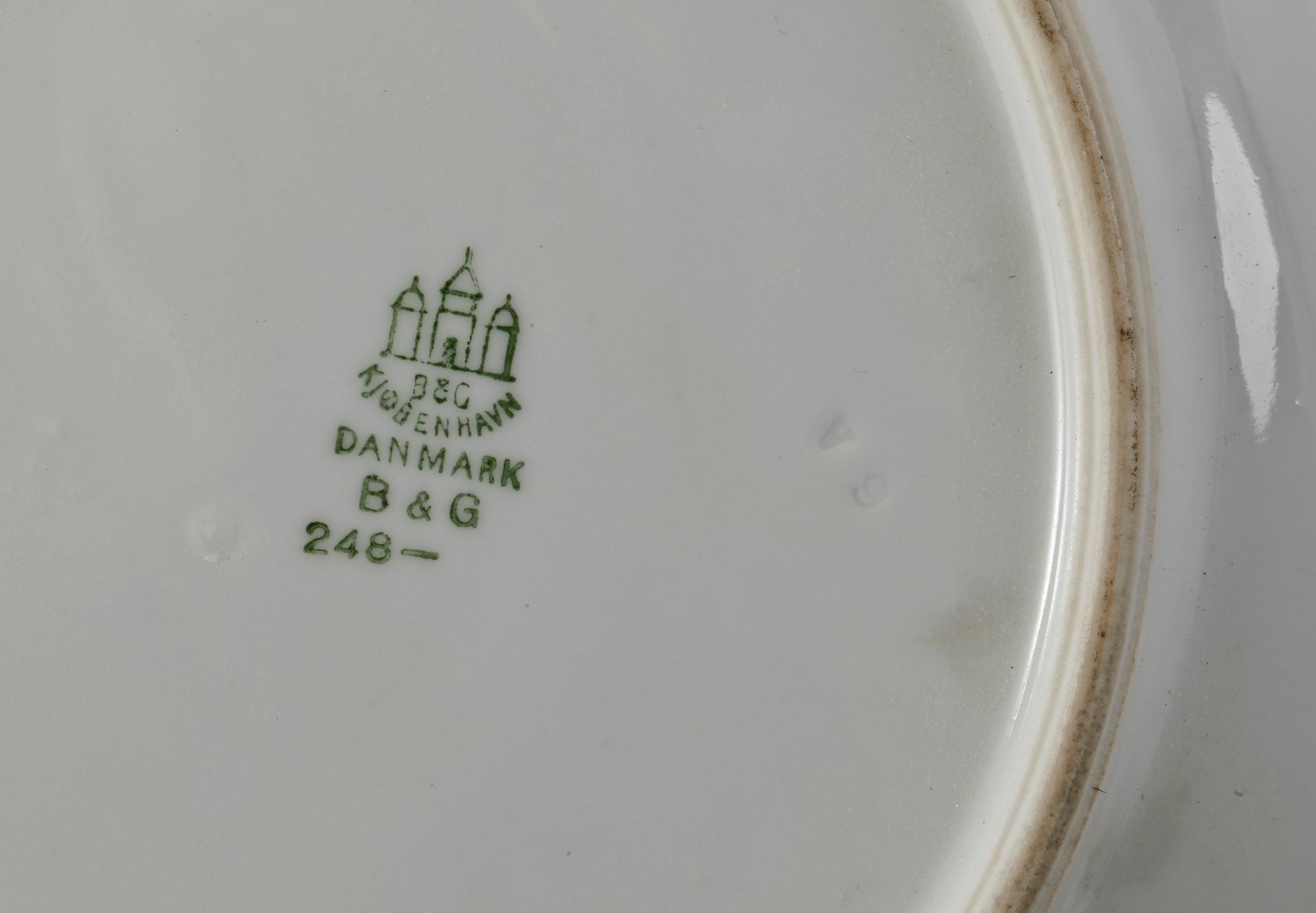 TALLRIKAR, 6 st, porslin, Bing o Gröndahl 1900-tal.