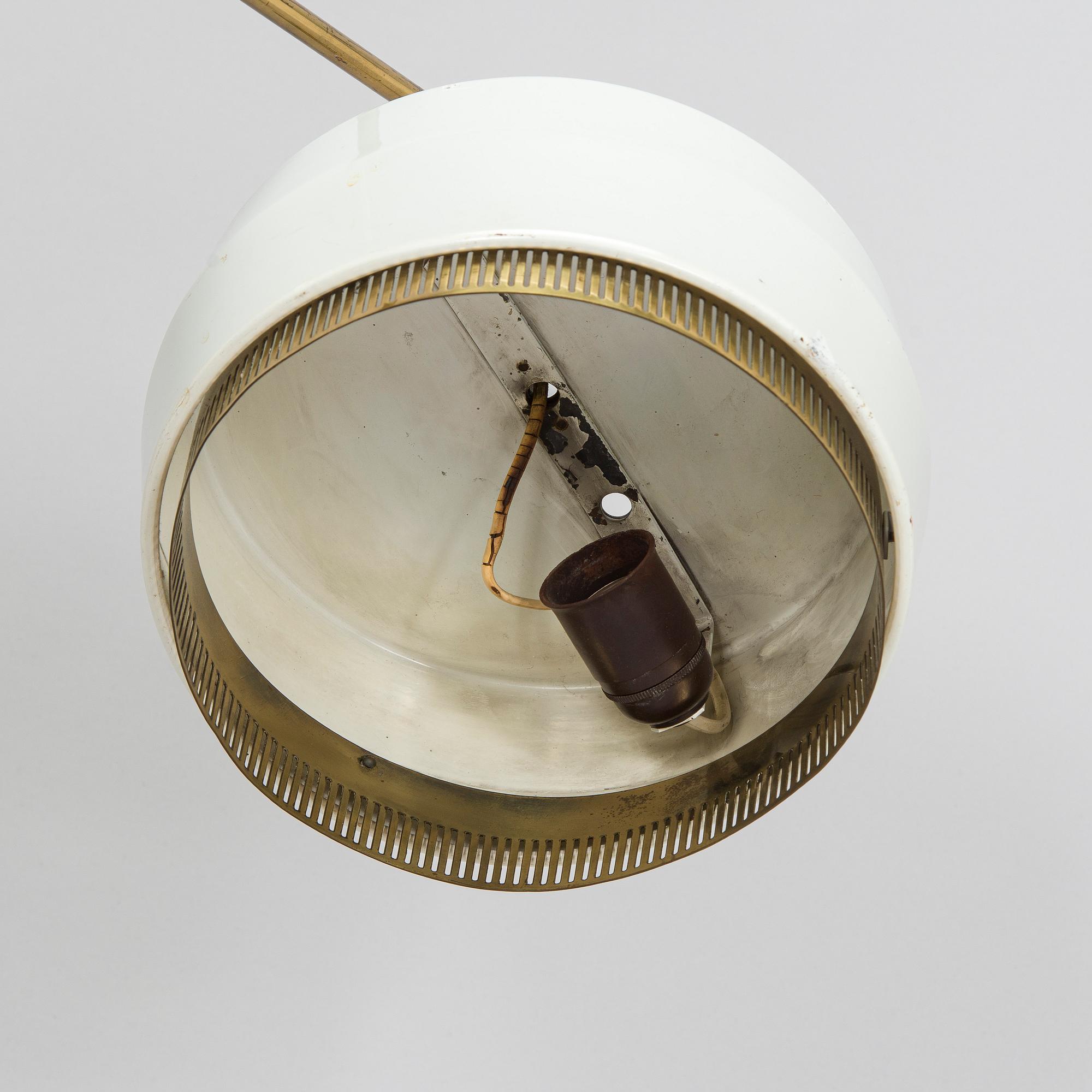 A mid-20th century floor lamp, possibly prototype, Aarne Ervi Architect's office, manufacturer Taito.