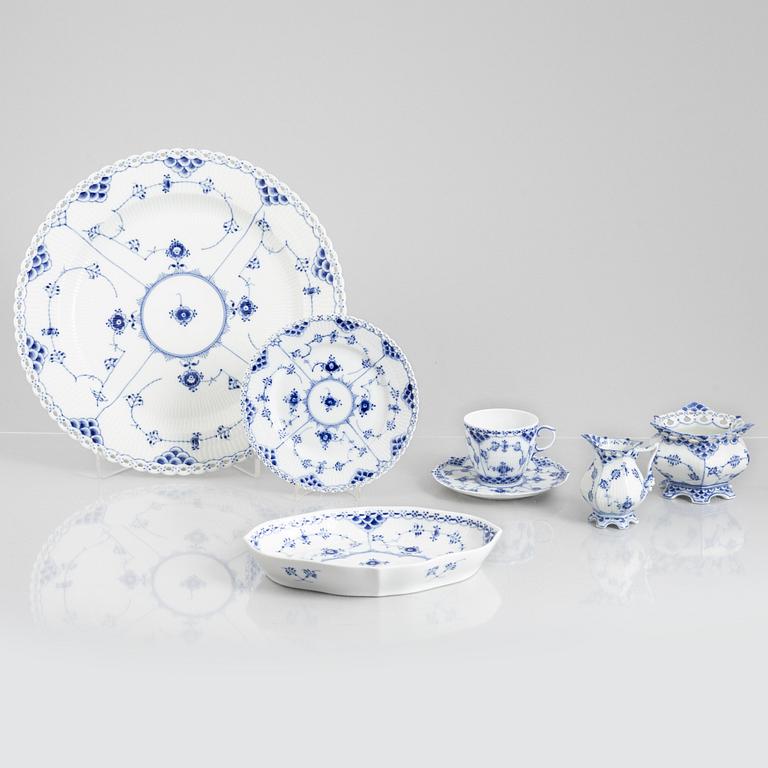 A 28-piece 'Musselmalet' porcelain coffee service, Denmark.