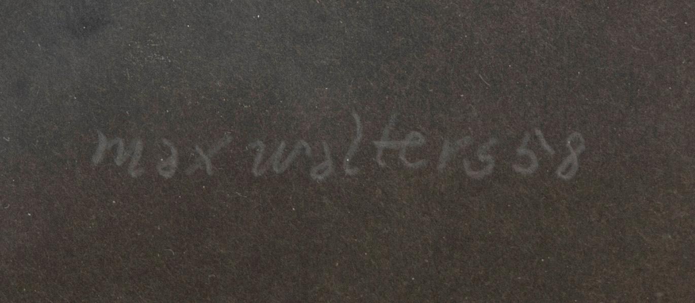 Max Walter Svanberg,  gold on black signed and dated 58.