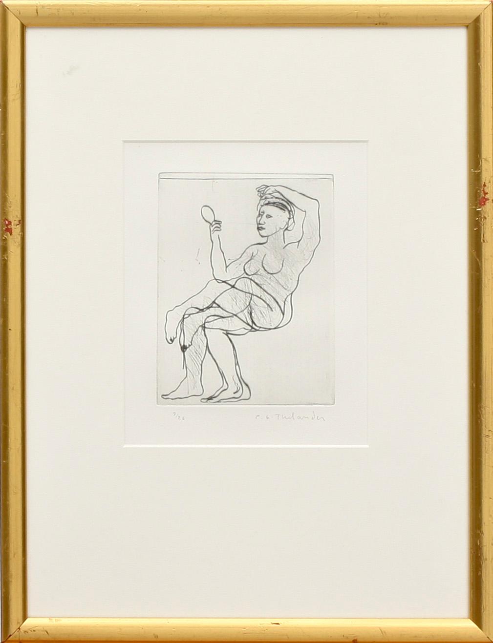 PÄR GUNNAR THELANDER, etsningar, 3 st, sign och numr, upplaga 26 ex.