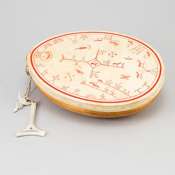 A traditional sami ceremonial drum, modern manufacture.