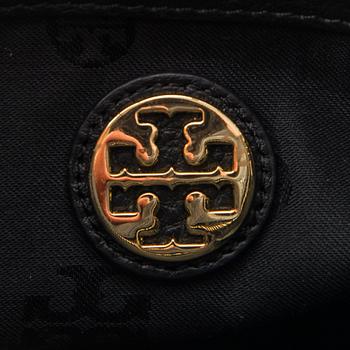 Tory Burch Black Leather Cross Body Bag.