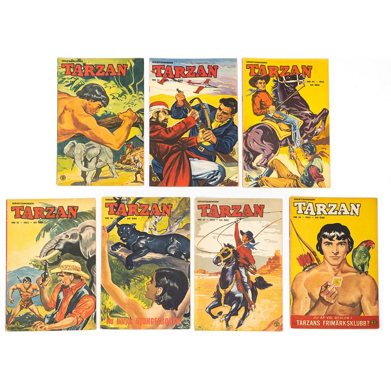 Comic books, 21 pieces, “Tarzan”, 1952.