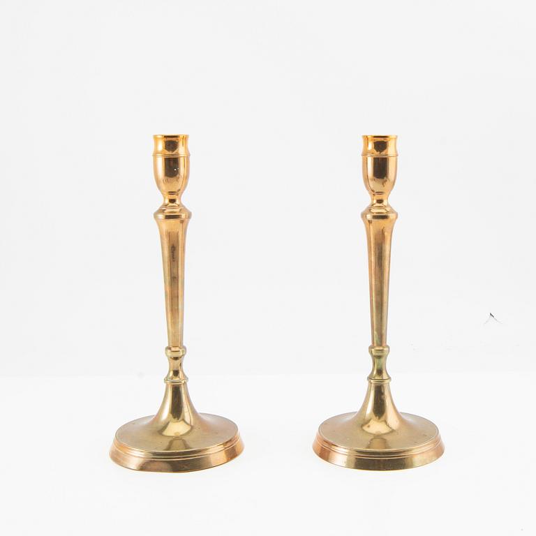 Candelabras a pair Skultuna factory model no. 55 second half of the 1900s.