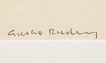 GUSTAV RUDBERG, blyertsteckning på papper, sign.