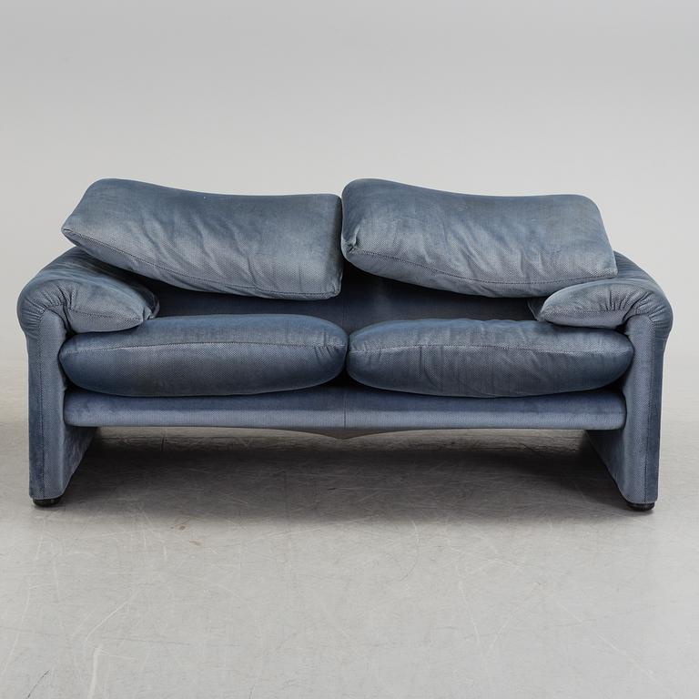 A "Maralunga" sofa and armchair by Vico Magistretti for Cassina Italy.