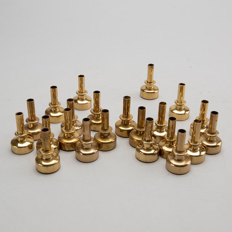 HANS-AGNE JAKOBSSON, 22 brass candlesticks, Markaryd.