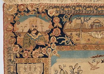 SEMI-ANTIQUE TABRIZ FIGURAL. 270,5 x 177 cm.