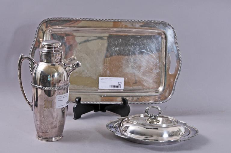 KANNA, KAROTT med LOCK, BRICKA, pläter, 1900-tal.