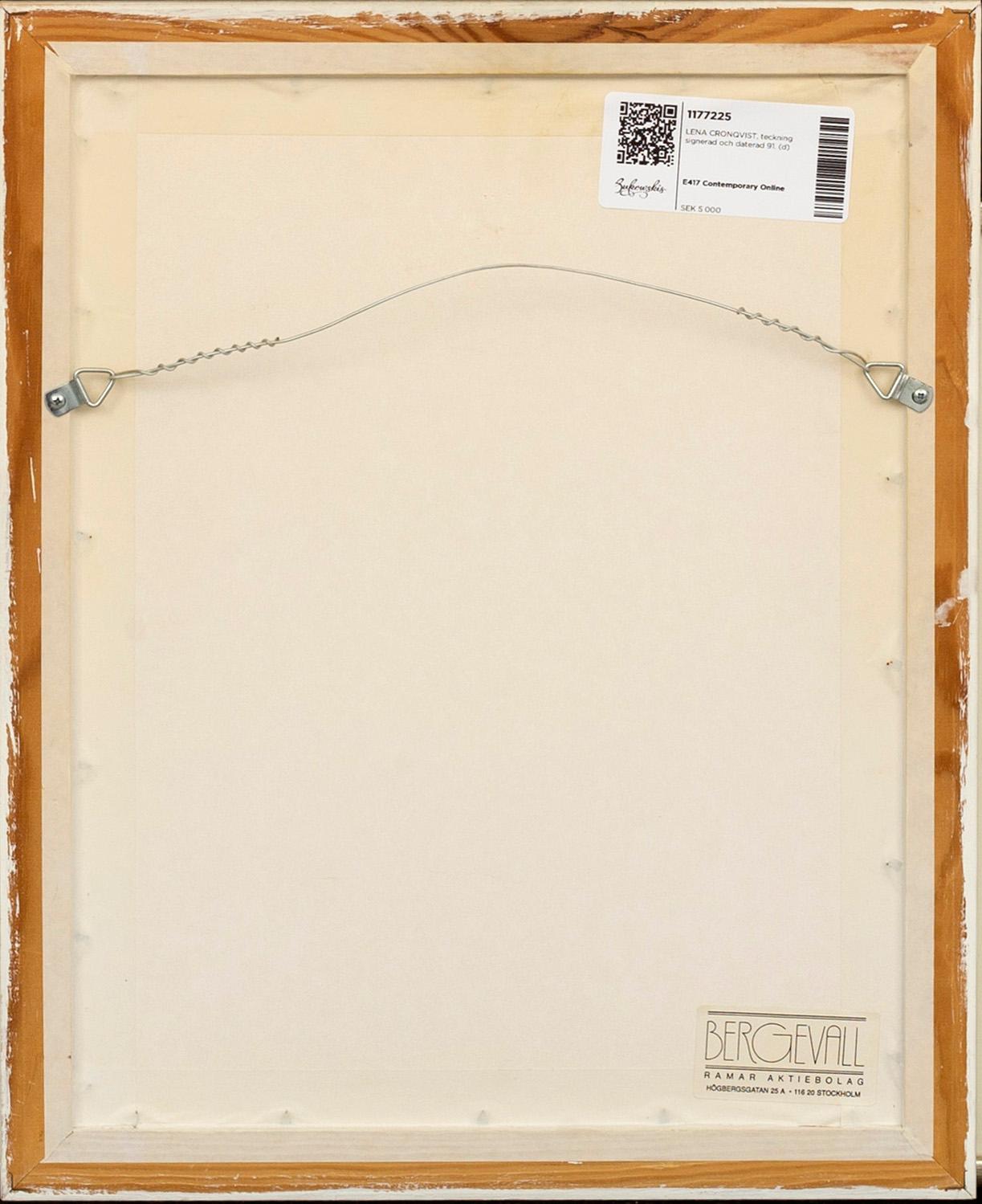 LENA CRONQVIST, drawing signed and dated 91.