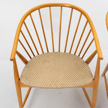 Sonna Rosén, armchairs, a pair, "Solfjädern", Nässjö Stolfabrik.