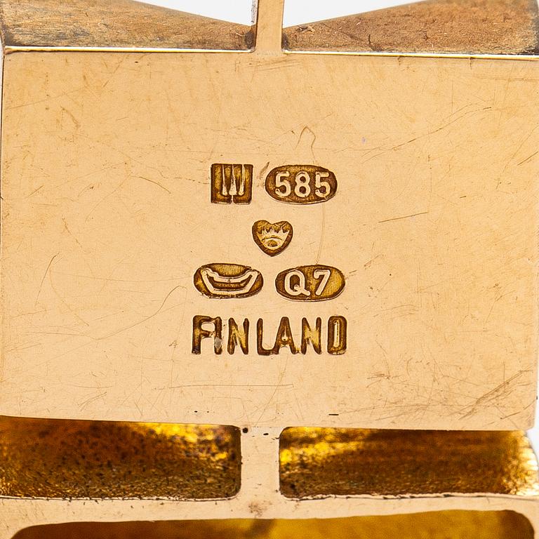Björn Weckström, Halsband "Narcissos", 14K guld, bergskristall och rökkvarts. Lapponia 1969.