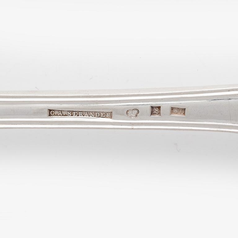 Skedar, 8 st, silver, Sverige 1800-tal.