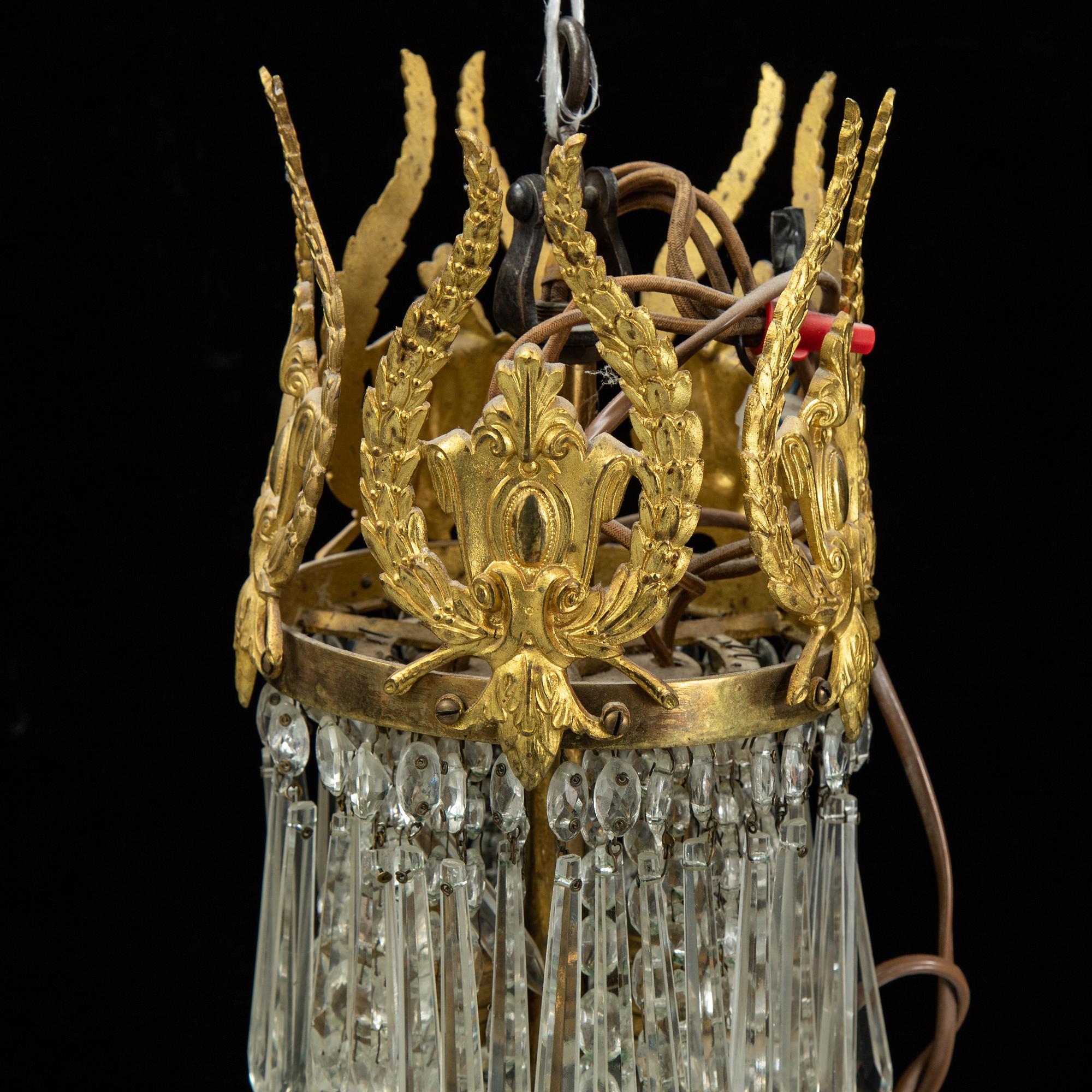 An Empire-style ceiling lamp, first half of the 20th century.