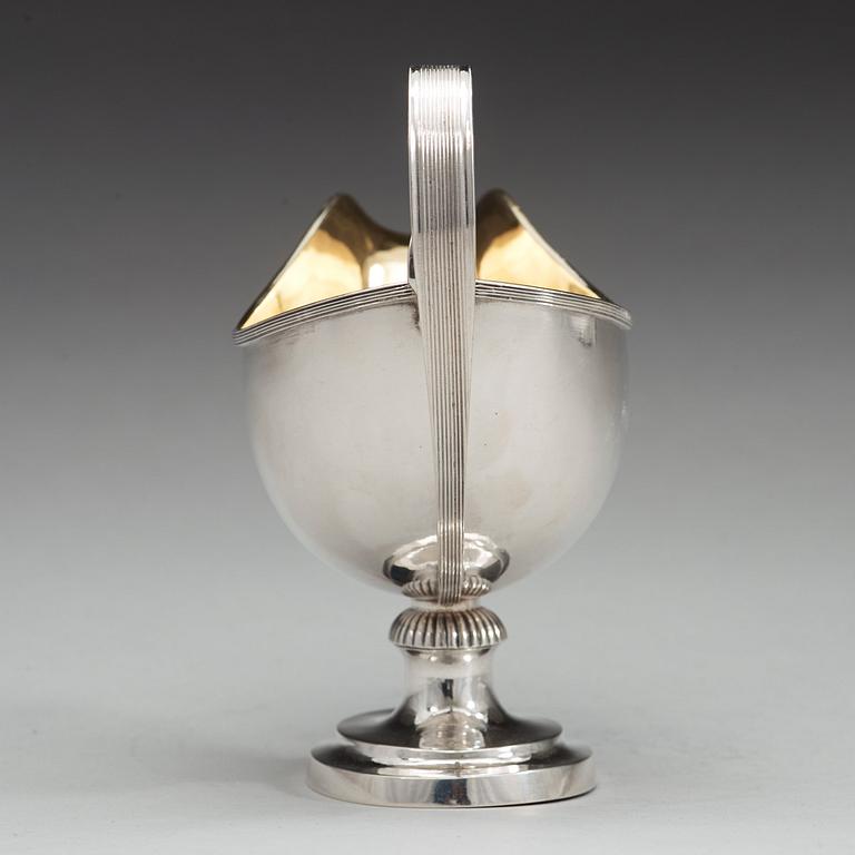 JOHAN PETTER GRÖNVALL, Stockholm 1838, såskanna, silver, empire.