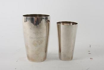 BÄGARE, 2 st, silver, Karl Anderson 1916-17.