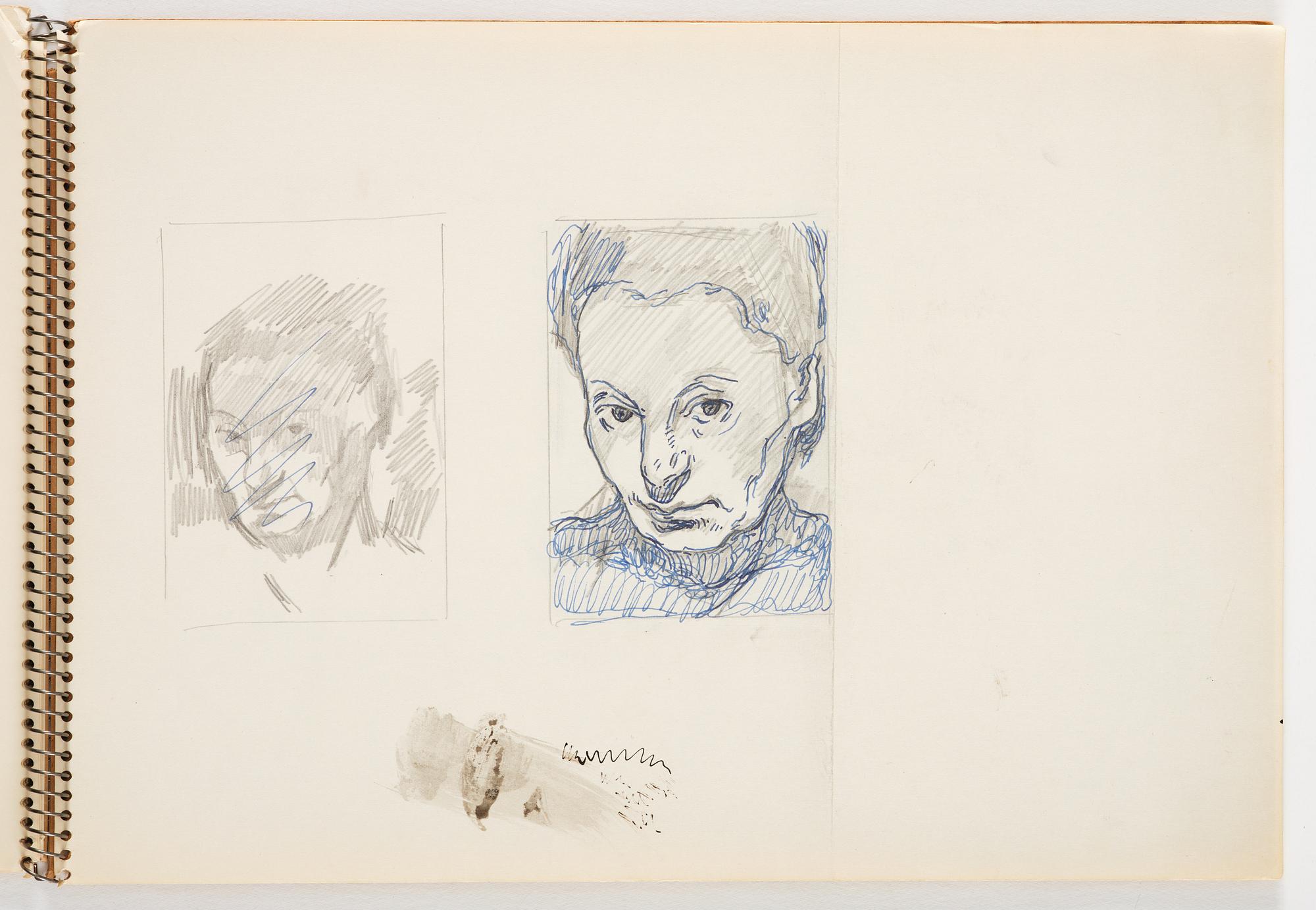 Lotte Laserstein, 3 skissblock med teckningar.