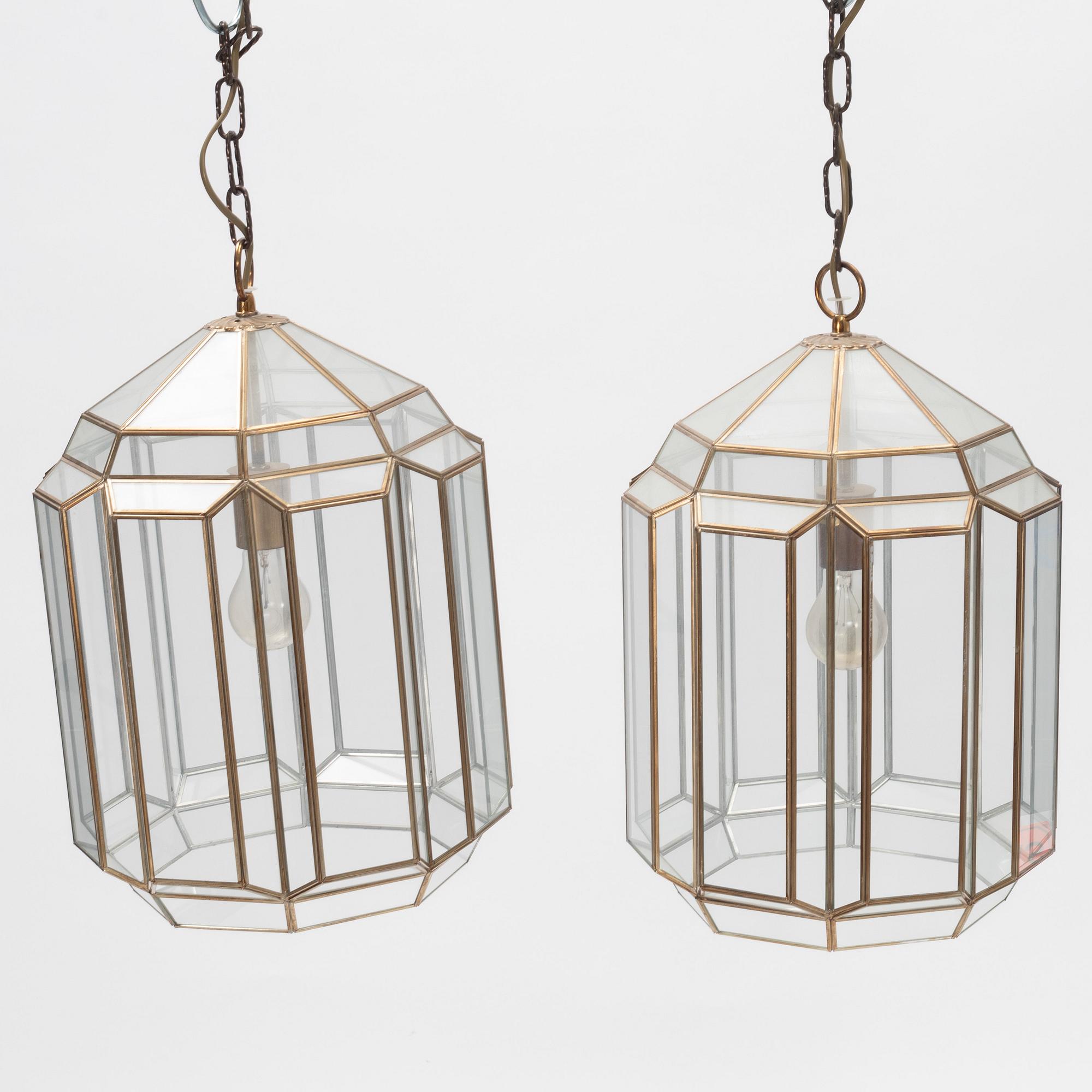 A pair of lanterns, 20th Century.