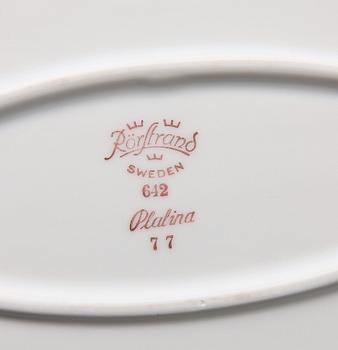 MATSERVIS, 55 delar, porslin, "Platina", Rörstrand, 1950-tal.