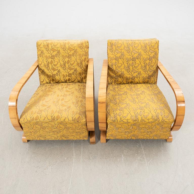 Fåtöljer, 2 st, Art Deco, 1900-talets första hälft.