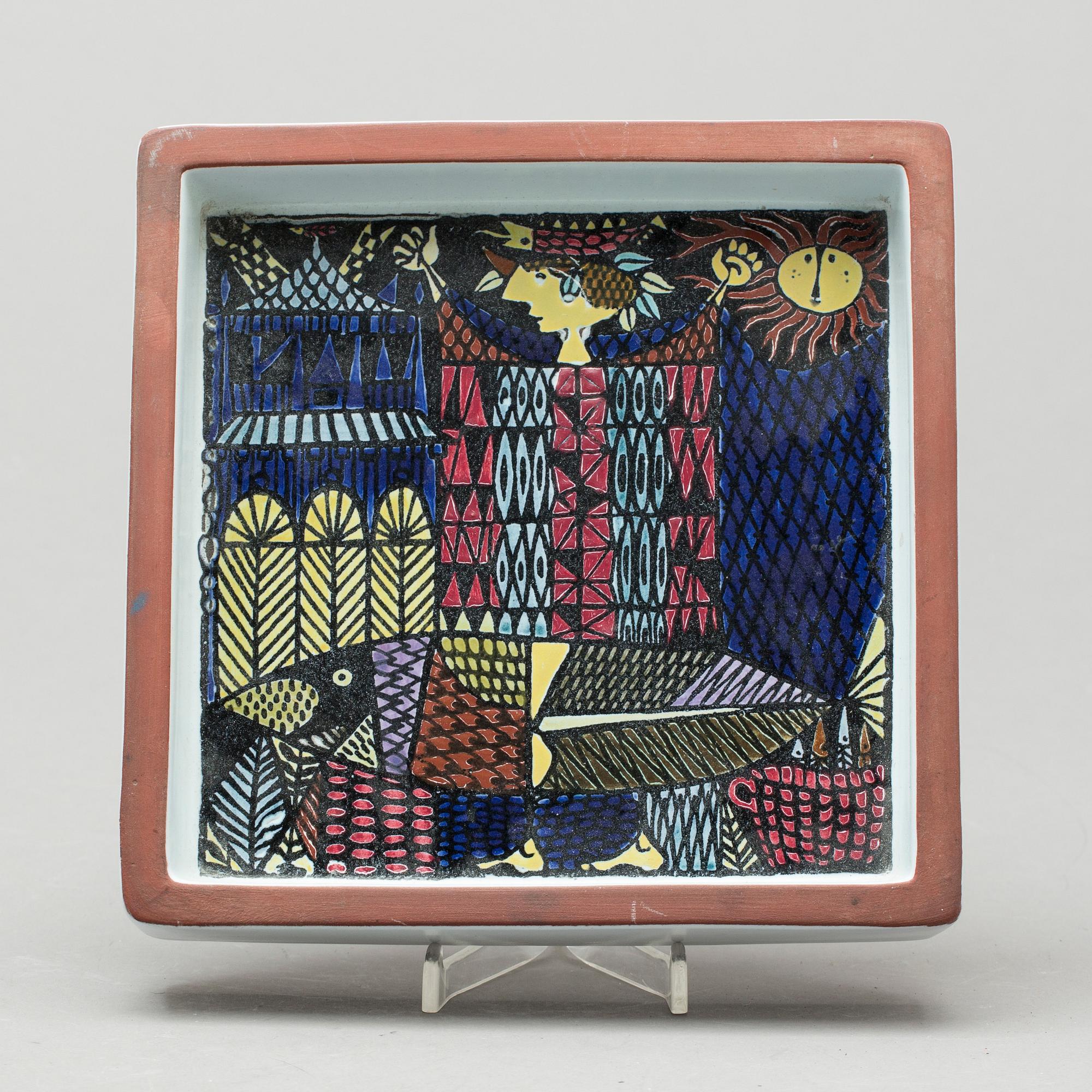 FAT,  fajans, "Karneval", Stig Lindberg, Gustavsberg Studio.