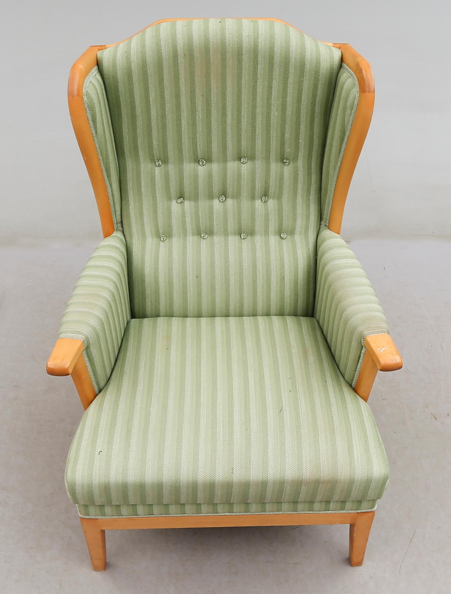 FÅTÖLJ, "Husfadern", Carl Malmsten, O.H. Sjögren, Tranås, 1900-talets andra hälft.