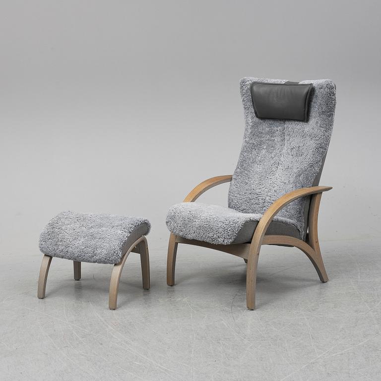 A 'Delta Adventure' easy chair with foot rest, Brunstad, Norge.
