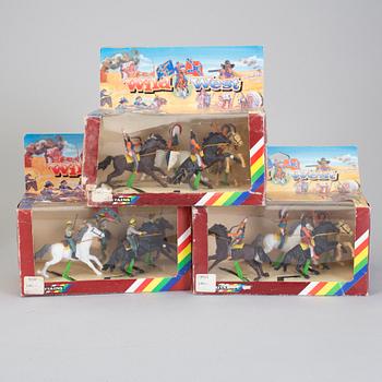 LEKSAKSFIGURER, 140 stycken, plast, Britains Detail, 1970-tal.