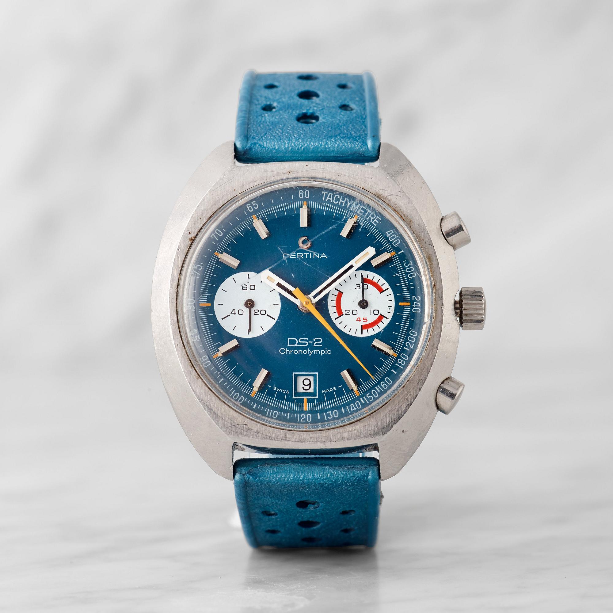 CERTINA, DS-2, Chronolympic, "Tachymetre", chronograph, wristwatch, 42,5 x 40,5 (48) mm,