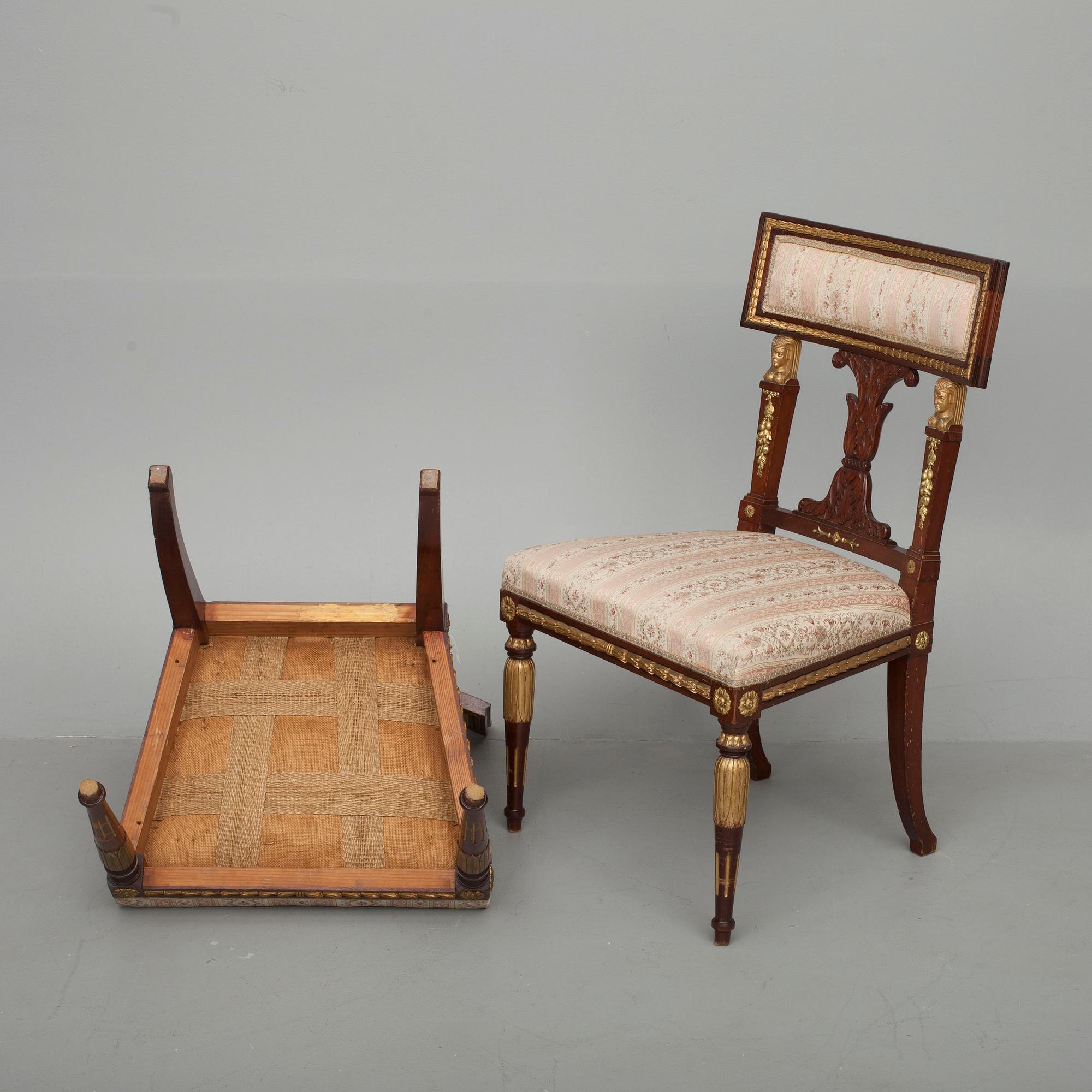 STOLAR, ett par, sengustaviansk stil, sekelskiftet 1800/1900.