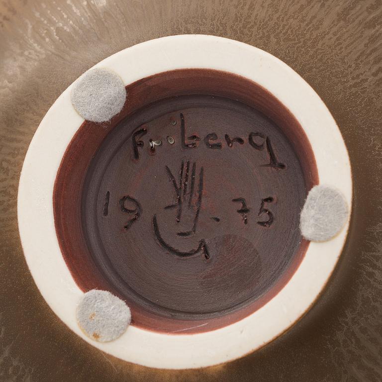 Berndt Friberg,  vase, signed. Gustavsberg Studio, Sweden, 1975.