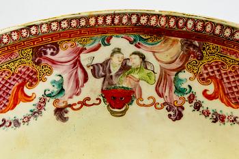 Bålskål, kompaniporslin. Qingdynastin, Qianlong (1736-95).