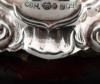 LJUSSTAKAR, 1 par, silver, CG Hallberg, Stockholm 1954.