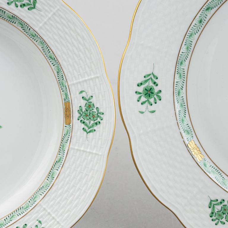 Servis, 48 delar, "Chinese Bouqet"/ "Green Apponyi", Herend, Ungern.