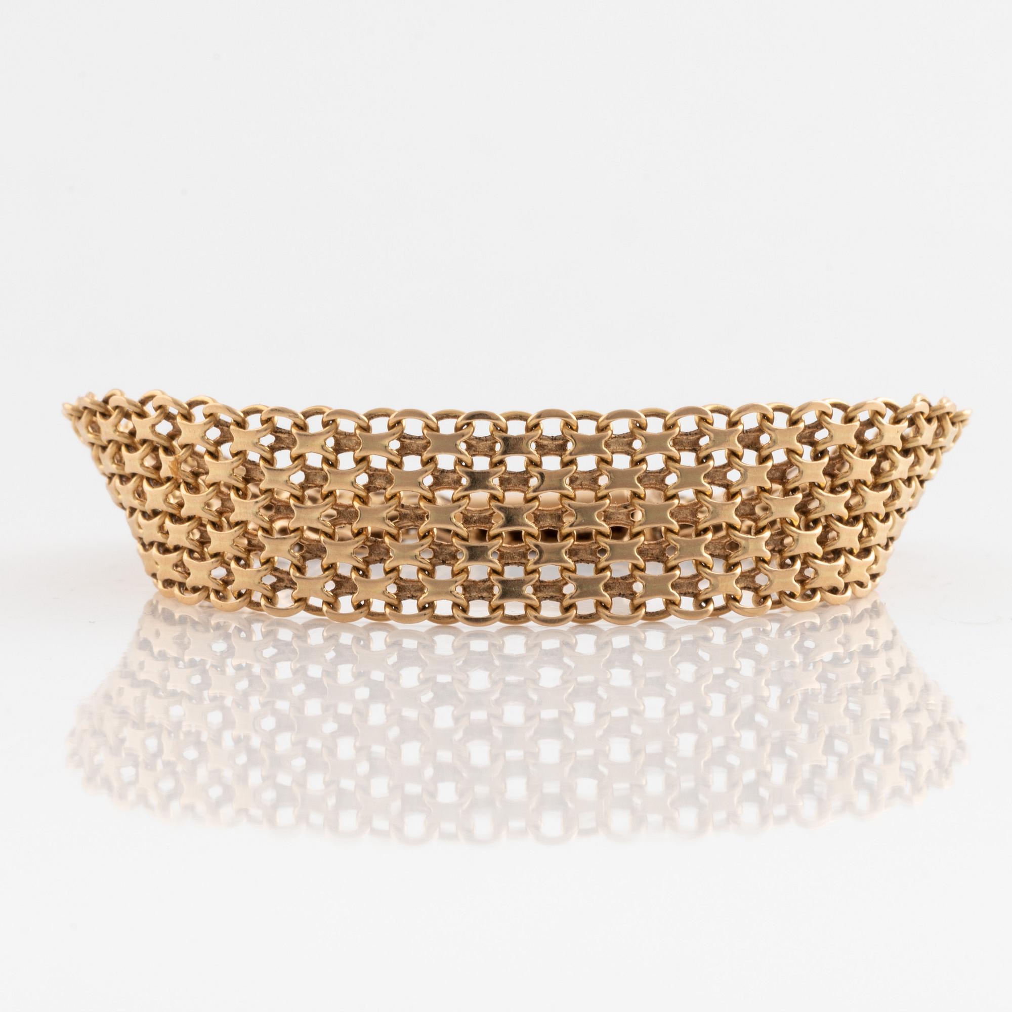 Armband, 18K guld, x -länk.
