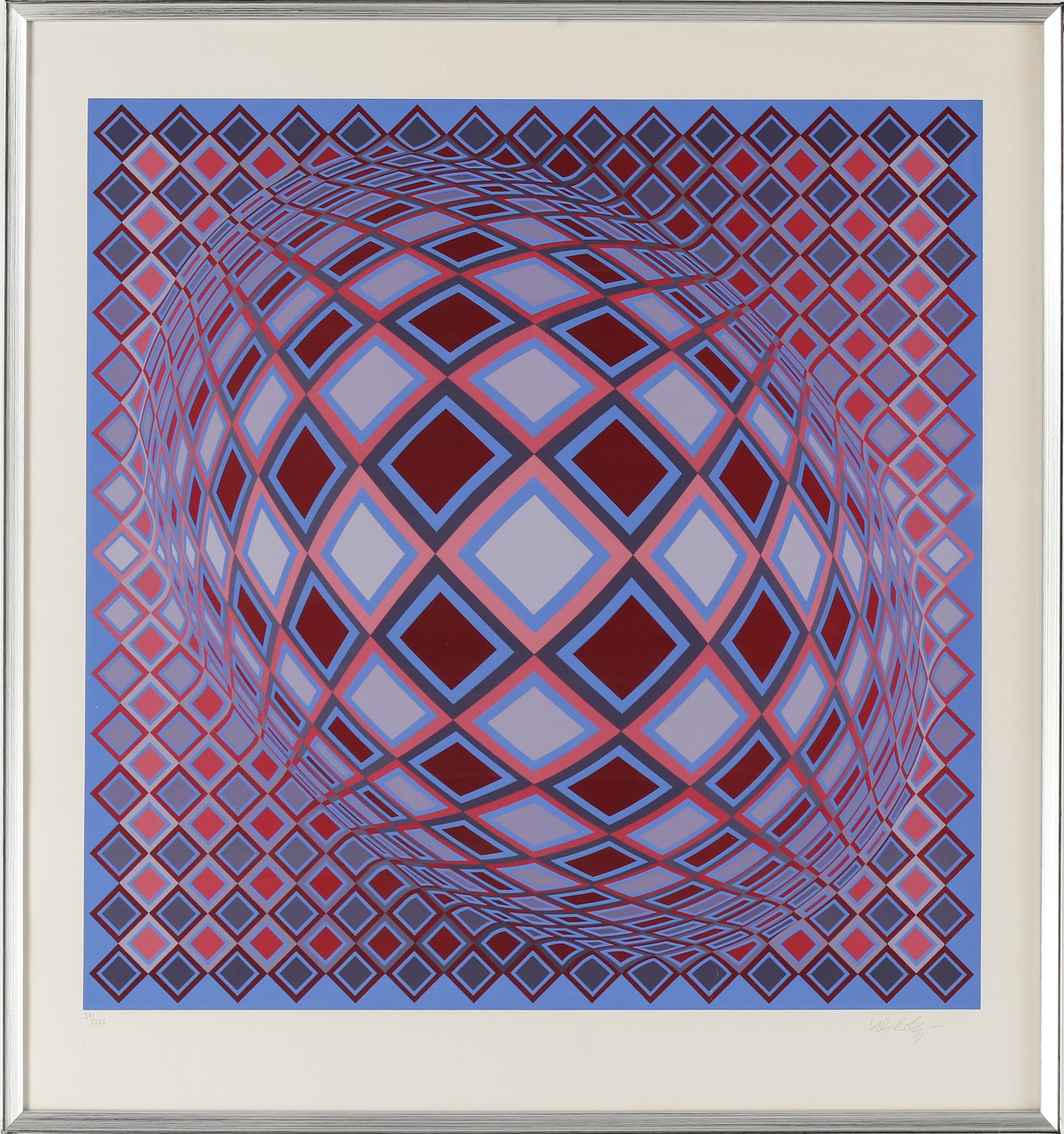 VICTOR VASARELY, färgserigrafi, signerad och numrerad 37/275.