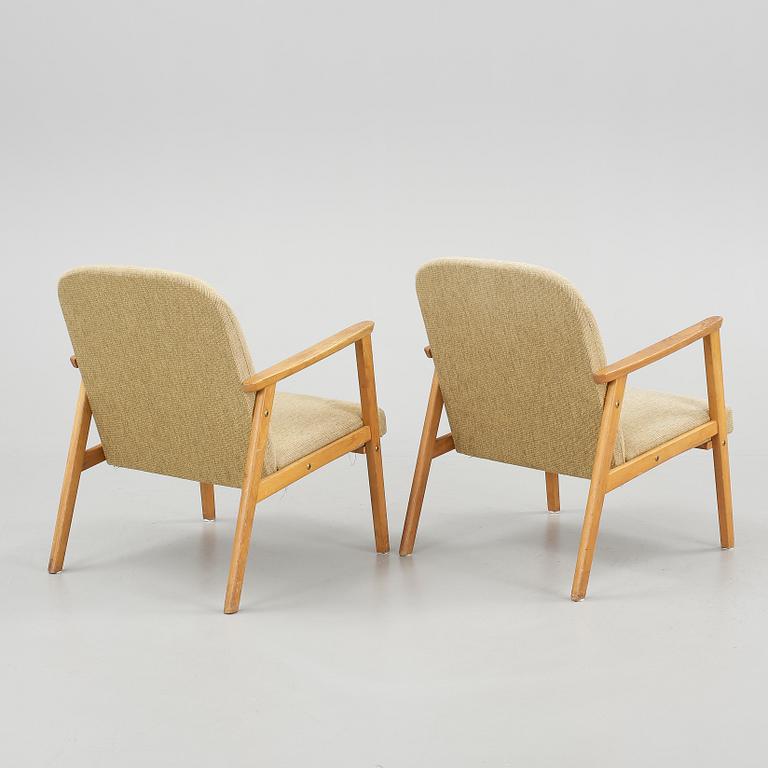 FÅTÖLJER, ett par, 1960-tal.