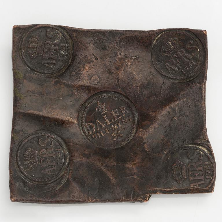 Plooturaha, Adolf Fredrik, 1/2 taaleria, kuparia 1751.