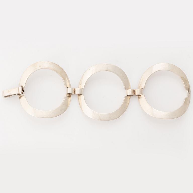 Karl-Ingemar Johansson, armband, silver, cirklar.