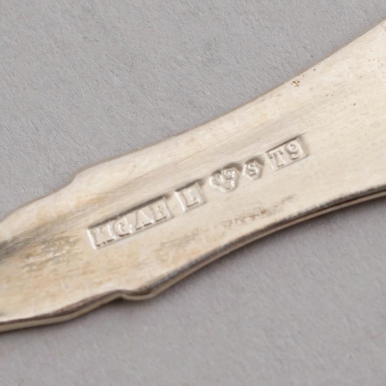 KAFFESKEDAR, 12 st, silver, MGAB, 1968. Vikt ca 137 gram.