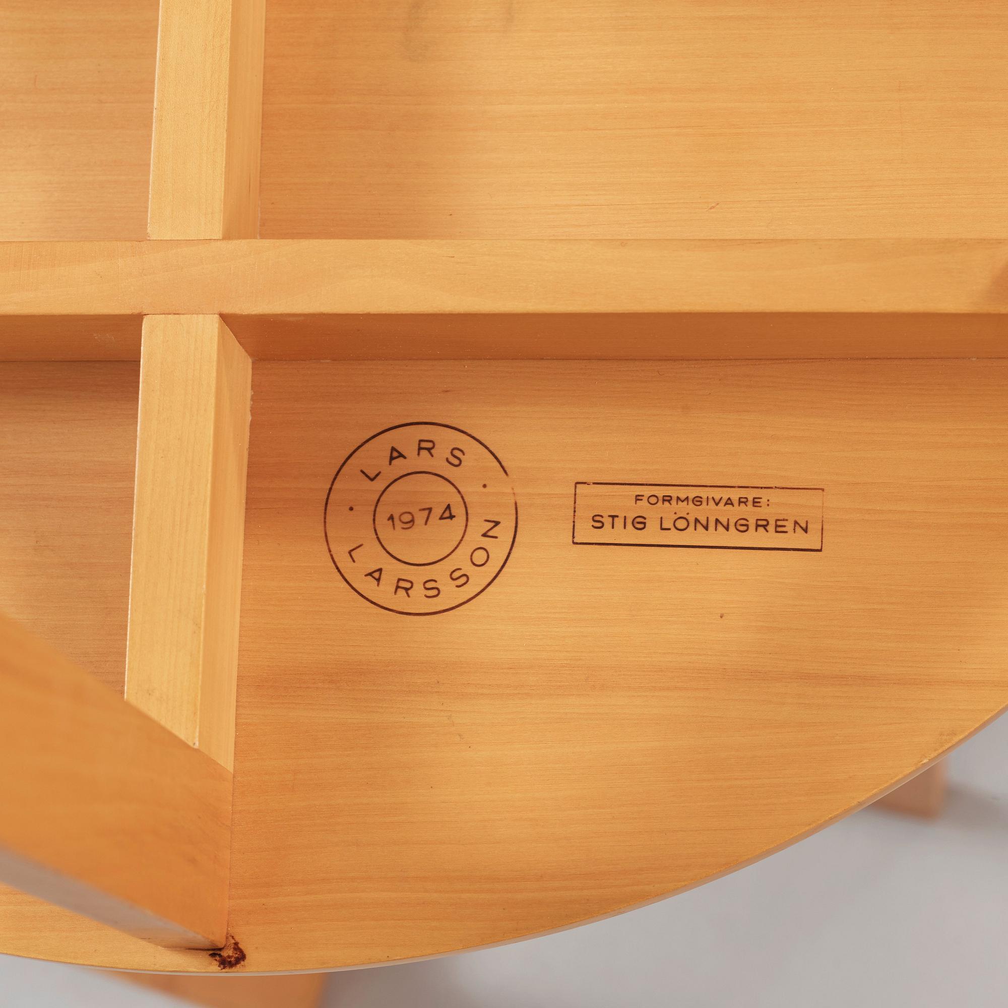 A HI-gruppen nest of four cherry tables, Stig Lönngren, Lars Larsson, Sweden 1974.