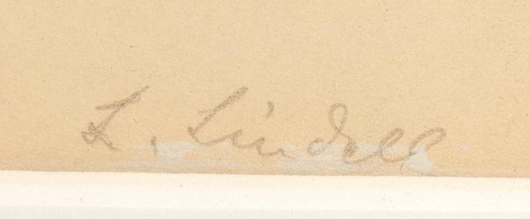 Lage Lindell, mixed media, signed.