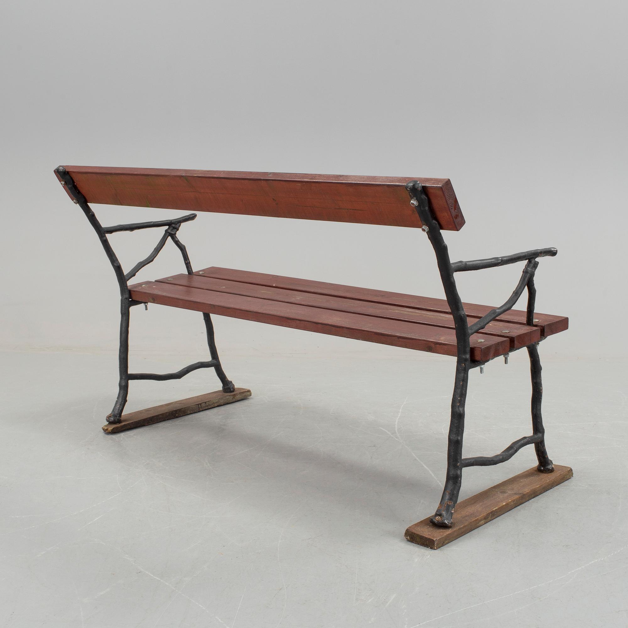 PARKBÄNK, gjutjärn, 1900-talets början.