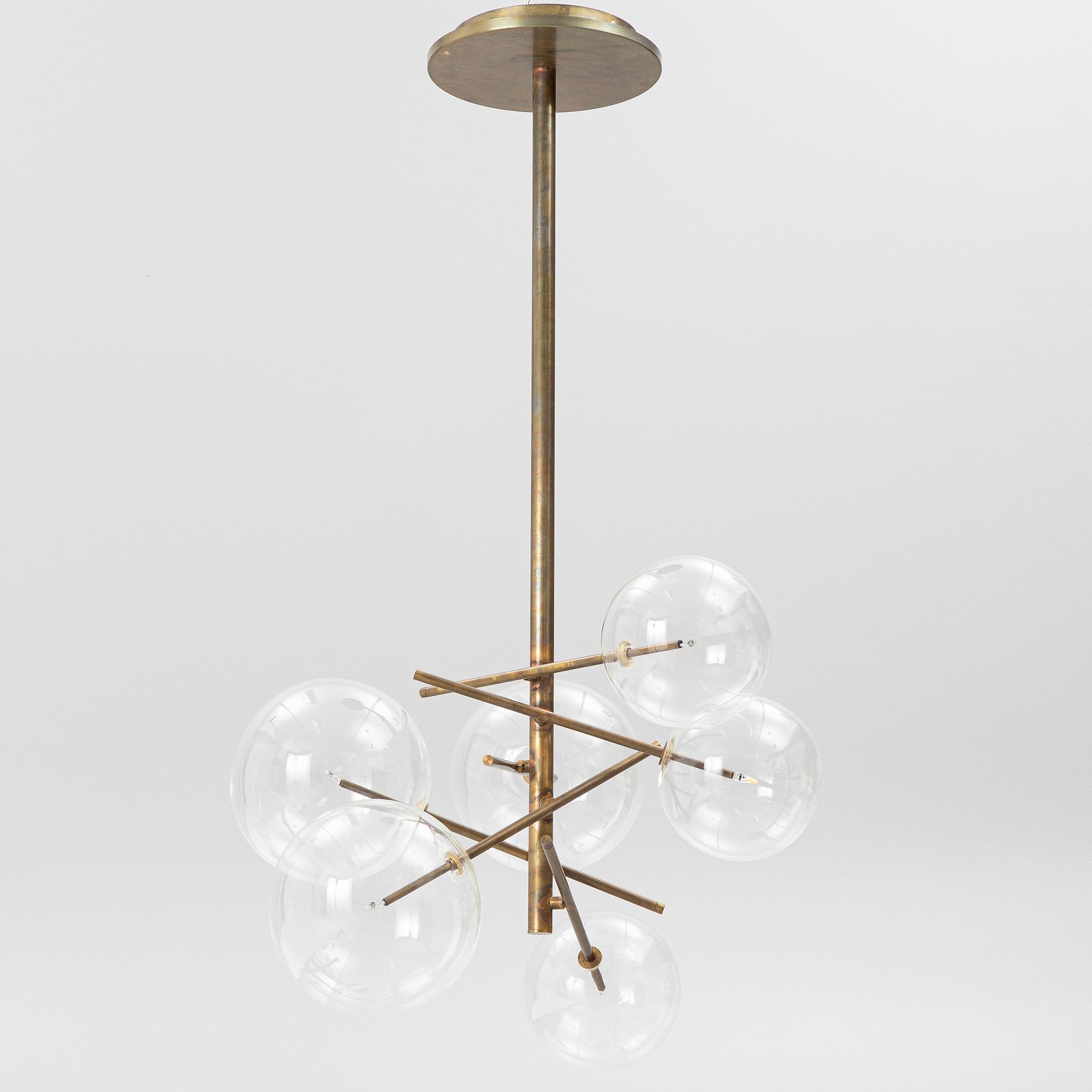 Massimo Castagna, a "Bolle 6" ceiling lamp, Gallotti & Radice, Italy, after 2014.