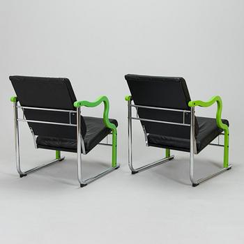 Yrjö Kukkapuro, a pair of 1980's 'Experiment' armchairs for Avarte.