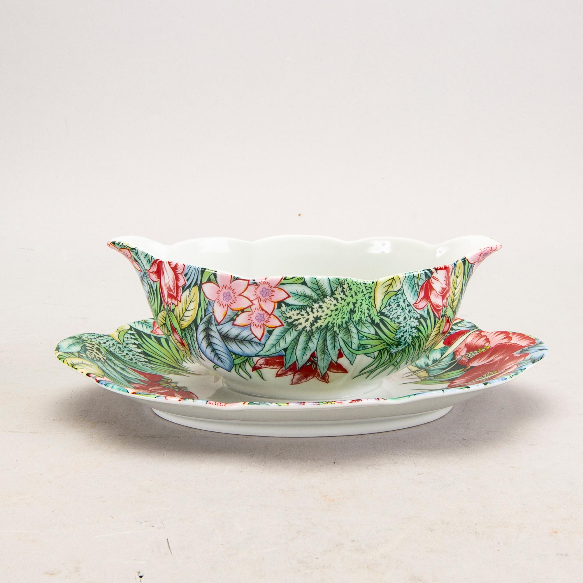 Paul Marrot, servis, "Eden" 46 dlr Limoges Frankrike 1900-talets andra hälft porslin.