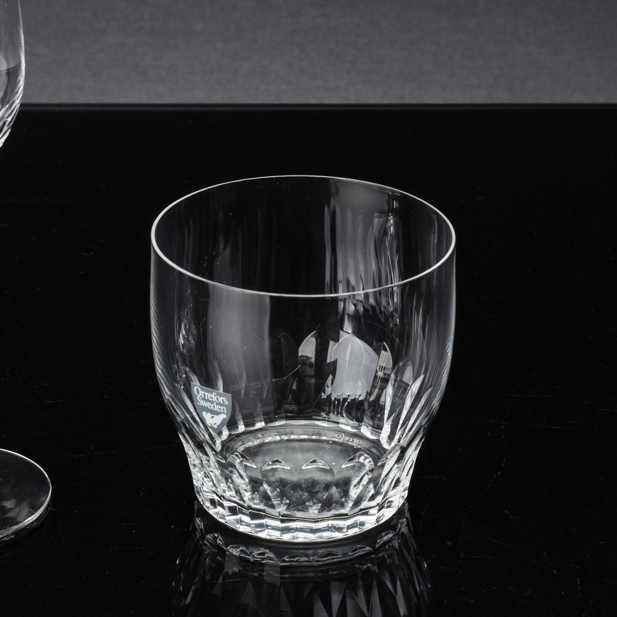 GLASSERVIS, ca 68 delar, "Prelude" Orrefors, 1900-talets senare del,