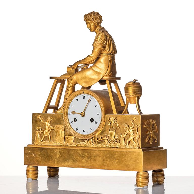 A French Empire early 19th century mantel clock.